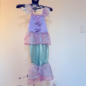 🧜‍♀️ 👑 EEUC MERMAID PRINCESS COSTUME DRESS 👗 SIZE 6 GIRLS PINK / TURQUOISE !!